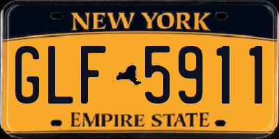 NY license plate GLF5911