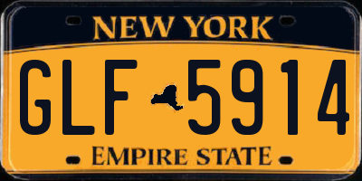 NY license plate GLF5914