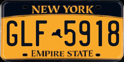NY license plate GLF5918