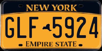 NY license plate GLF5924