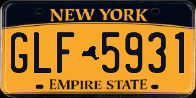 NY license plate GLF5931
