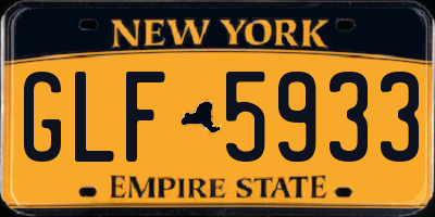 NY license plate GLF5933