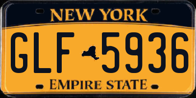 NY license plate GLF5936