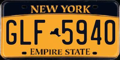 NY license plate GLF5940
