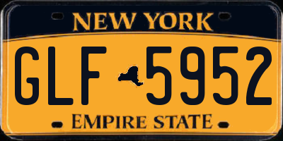 NY license plate GLF5952