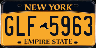 NY license plate GLF5963