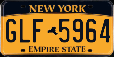 NY license plate GLF5964