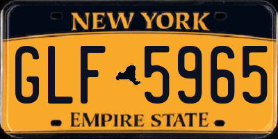 NY license plate GLF5965