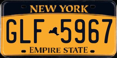 NY license plate GLF5967