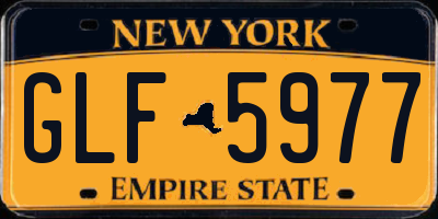 NY license plate GLF5977