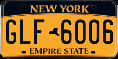 NY license plate GLF6006