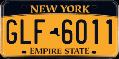 NY license plate GLF6011