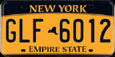 NY license plate GLF6012