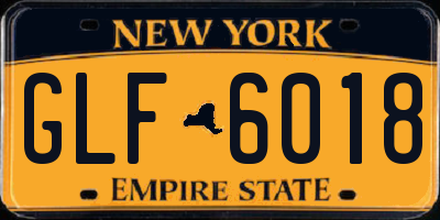 NY license plate GLF6018