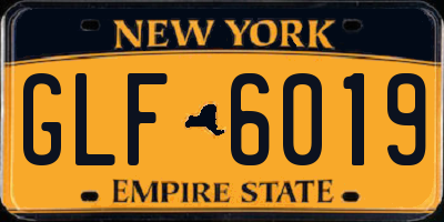 NY license plate GLF6019
