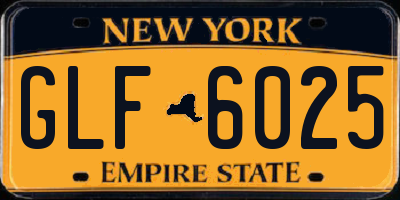 NY license plate GLF6025