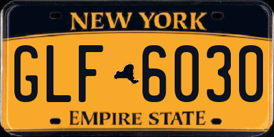 NY license plate GLF6030