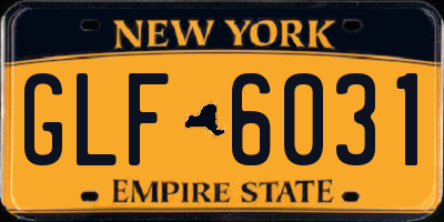 NY license plate GLF6031