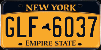 NY license plate GLF6037