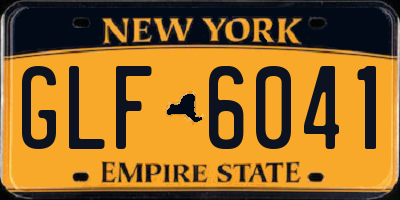 NY license plate GLF6041