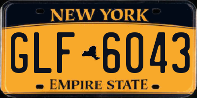 NY license plate GLF6043