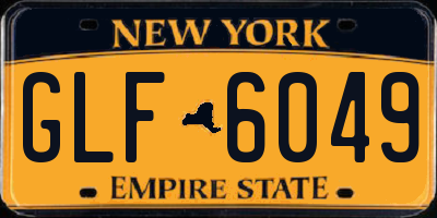 NY license plate GLF6049