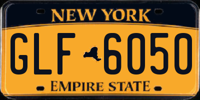 NY license plate GLF6050