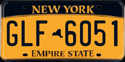 NY license plate GLF6051