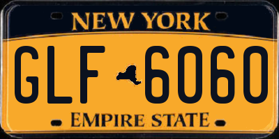 NY license plate GLF6060