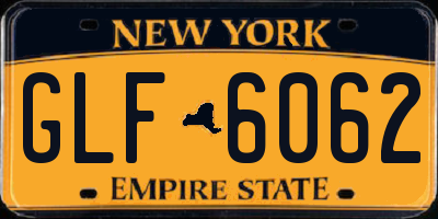 NY license plate GLF6062