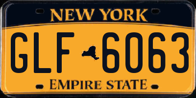NY license plate GLF6063