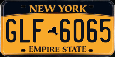 NY license plate GLF6065
