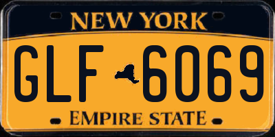 NY license plate GLF6069