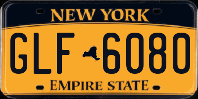 NY license plate GLF6080