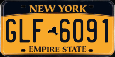 NY license plate GLF6091