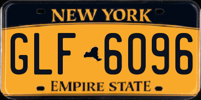 NY license plate GLF6096