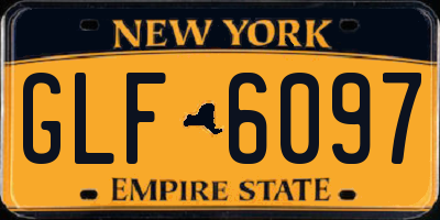 NY license plate GLF6097