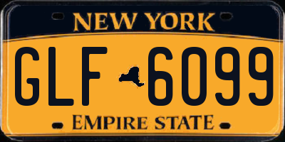 NY license plate GLF6099