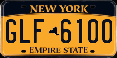 NY license plate GLF6100
