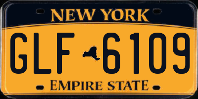 NY license plate GLF6109