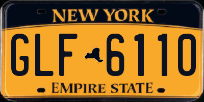 NY license plate GLF6110