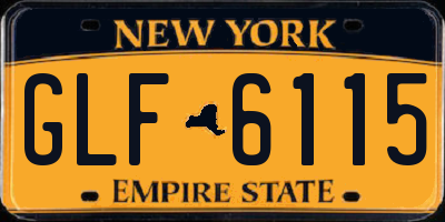 NY license plate GLF6115