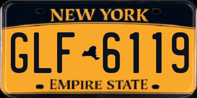 NY license plate GLF6119