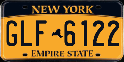 NY license plate GLF6122