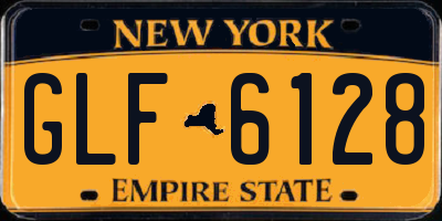 NY license plate GLF6128