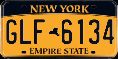 NY license plate GLF6134