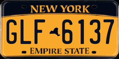 NY license plate GLF6137