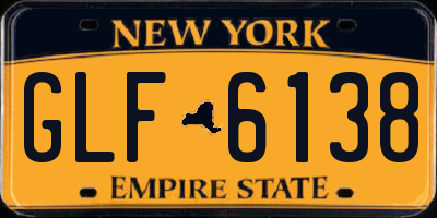 NY license plate GLF6138