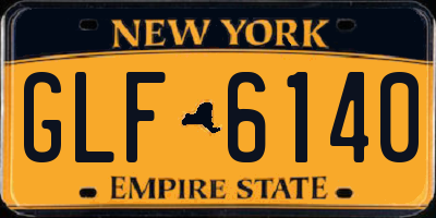 NY license plate GLF6140