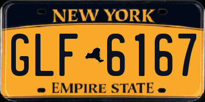 NY license plate GLF6167